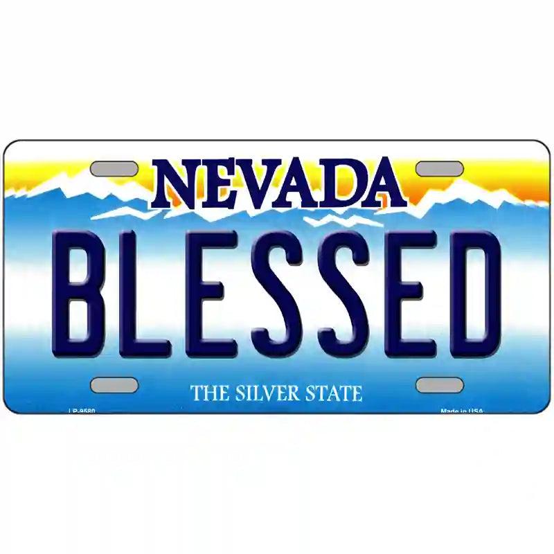 Blessed Nevada Novelty Metal License Plate image