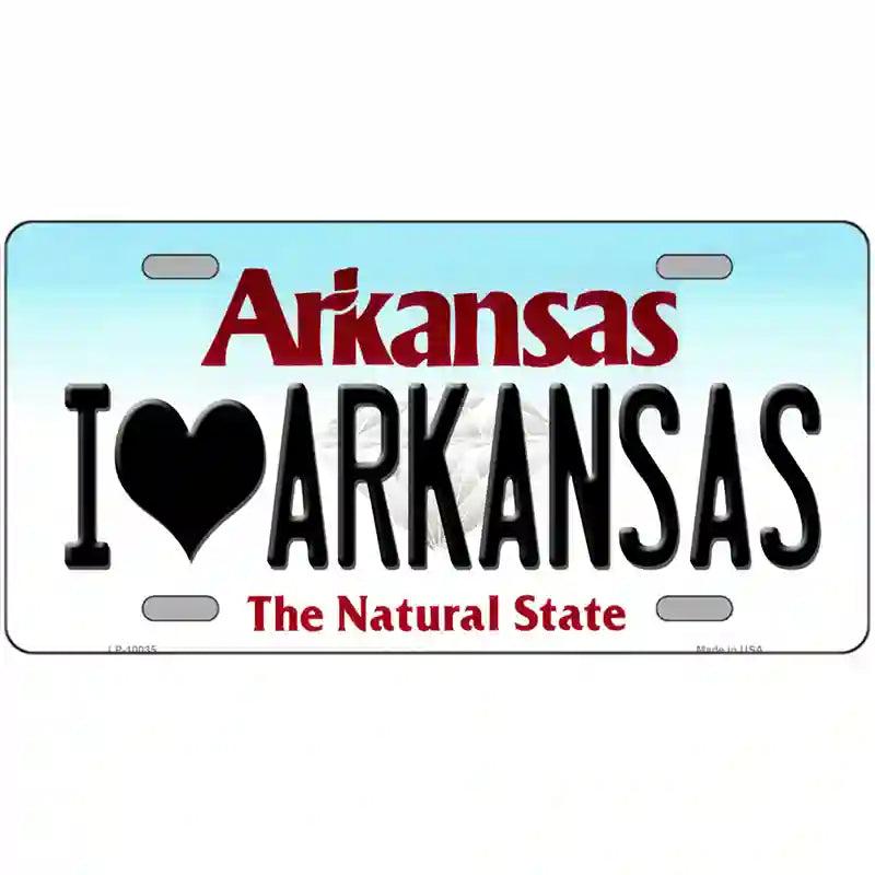 I Love Arkansas Metal Novelty License Plate image