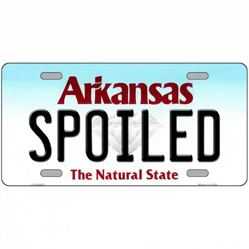 Spoiled Arkansas Metal Novelty License Plate image