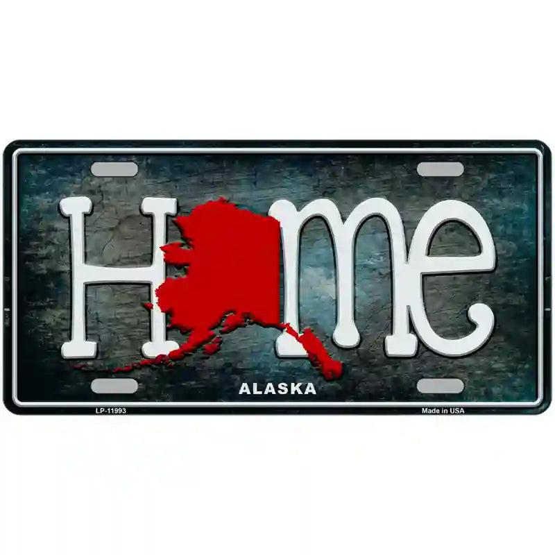 Alaska Home State Outline Novelty License Plate image