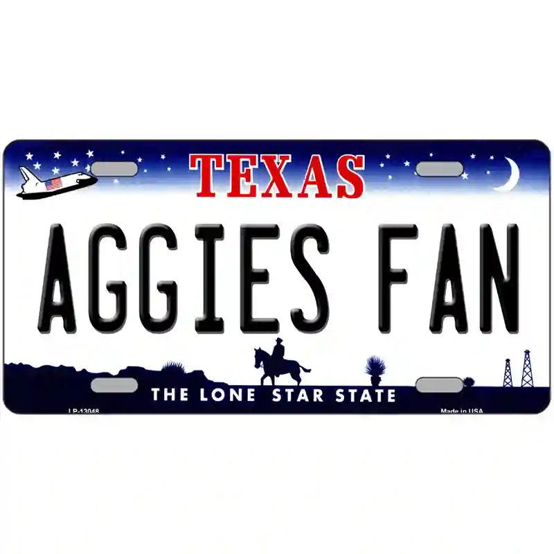 Aggies Fan Texas Novelty Metal License Plate image