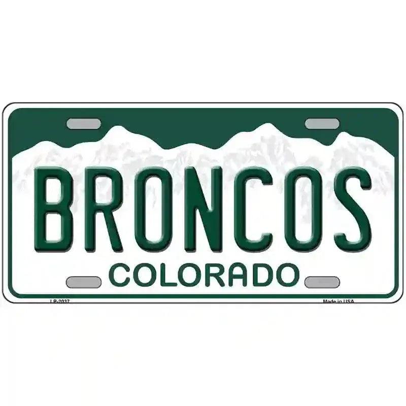 Broncos Colorado State Novelty Metal License Plate image
