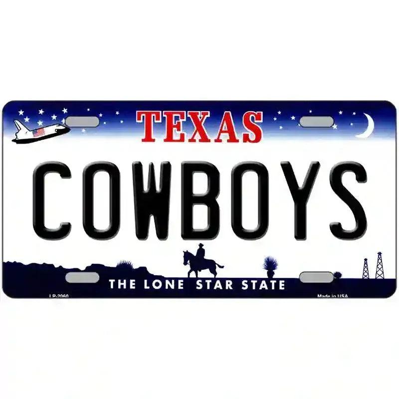 Cowboys Texas State Novelty Metal License Plate image