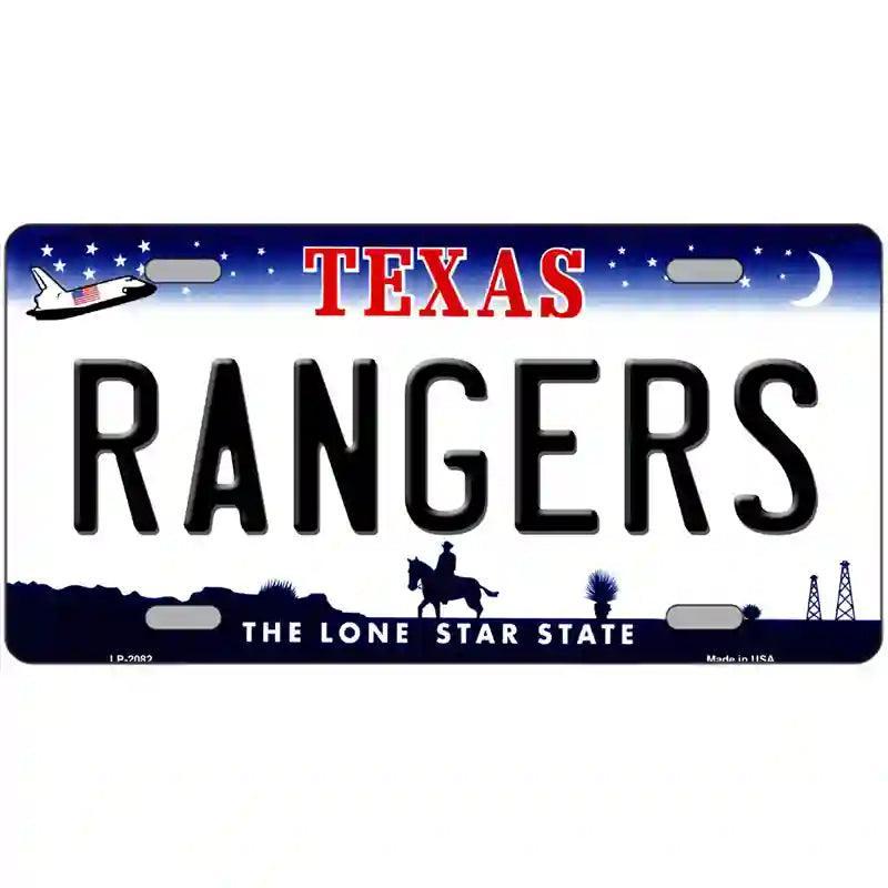 Rangers Texas State Novelty Metal License Plate image