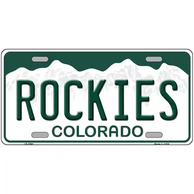 Rockies Colorado State Novelty Metal License Plate image