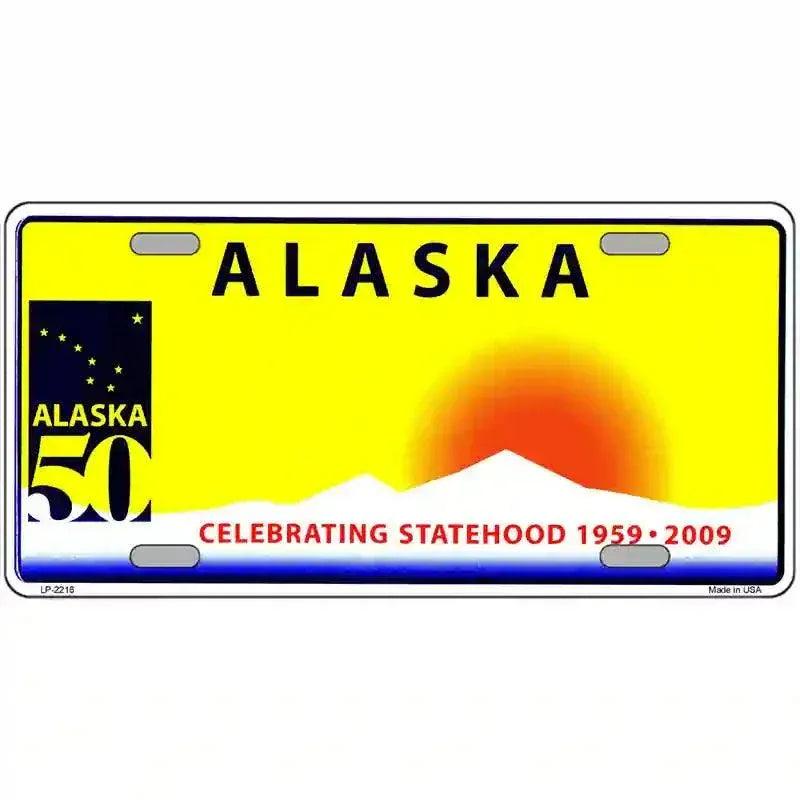 Alaska State Blank Novelty Metal License Plate image