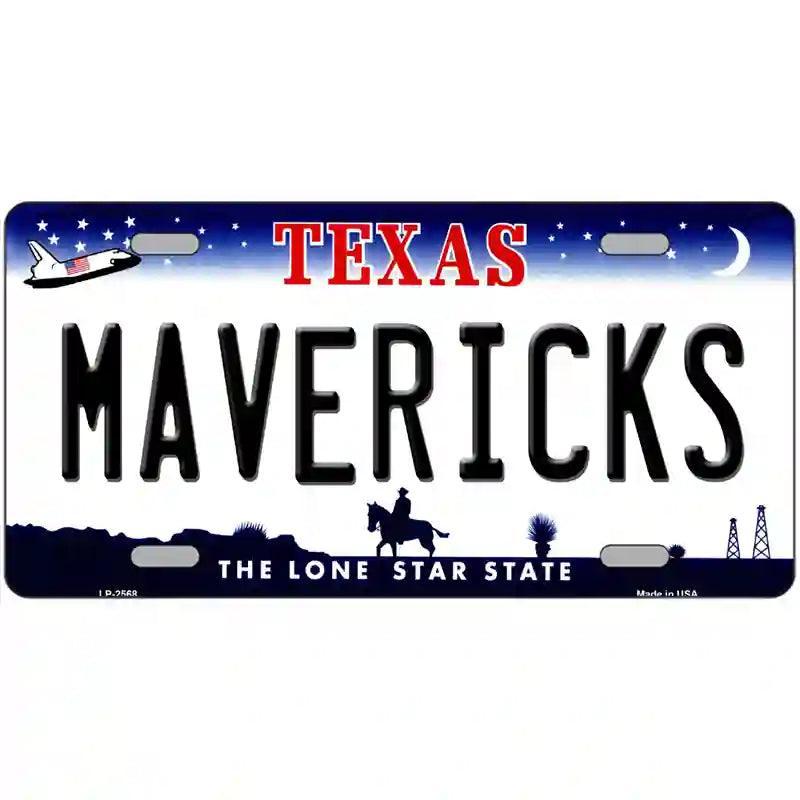 Mavericks Texas Novelty State Metal License Plate image