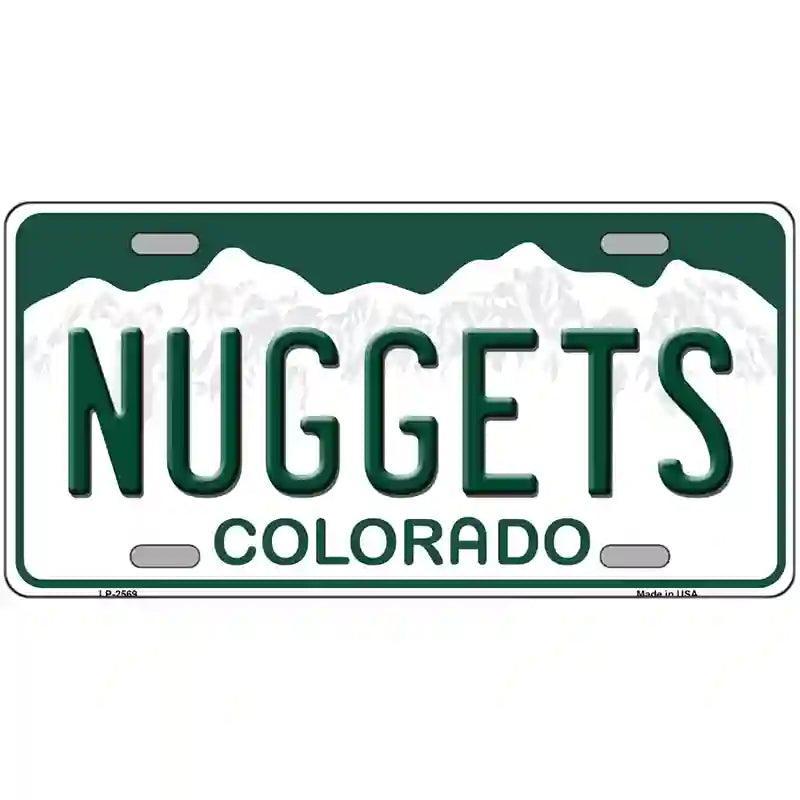 Nuggets Colorado Novelty State Metal License Plate image