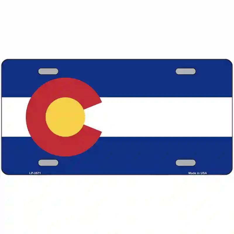 Colorado State Flag Metal Novelty License Plate image