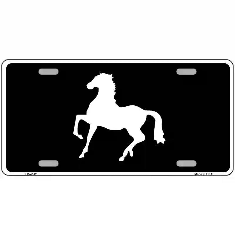 Horse Silhouette Novelty Metal License Plate image