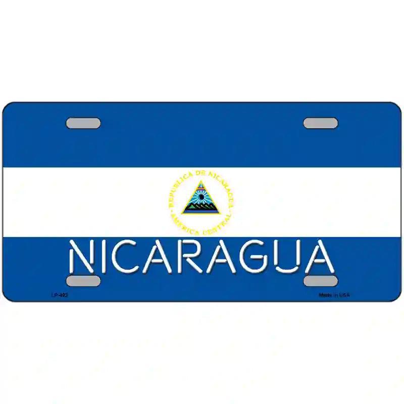 Nicaragua Flag Metal Novelty License Plate