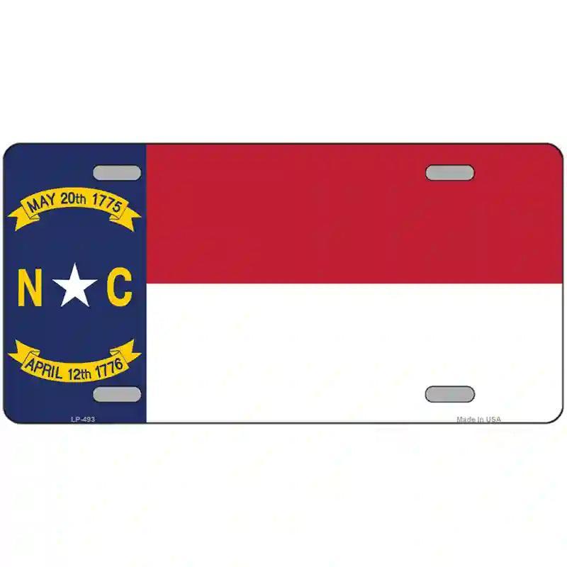North Carolina State Flag Metal Novelty License Plate image