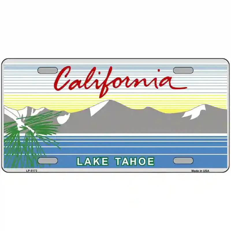 California Lake Tahoe Novelty State Blank Metal License Plate image