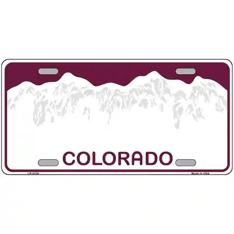 Colorado Novelty State Blank Metal License Plate image