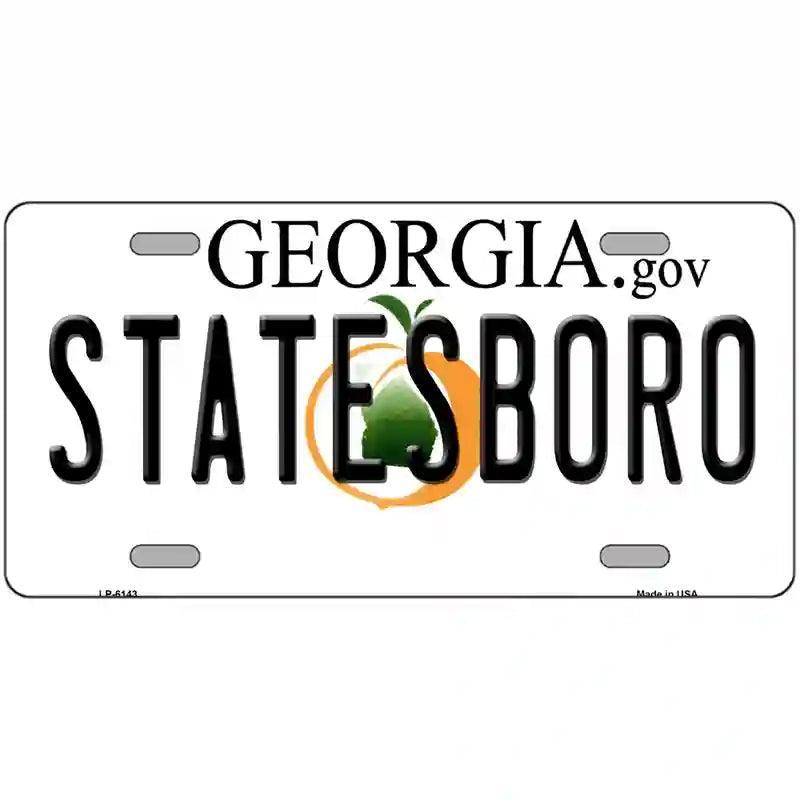 Statesboro Georgia Novelty Metal License Plate