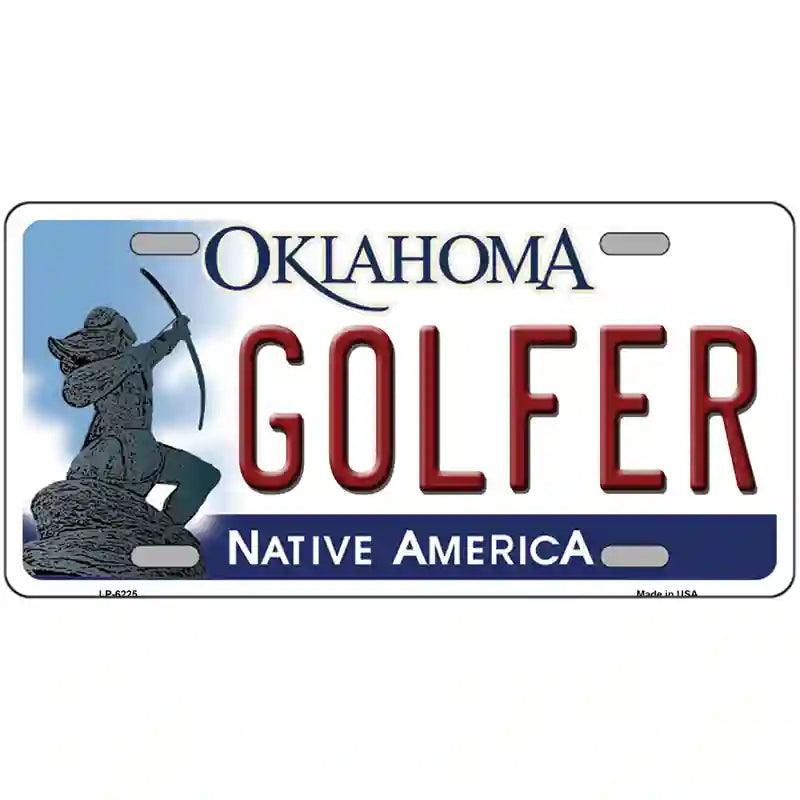 Golfer Oklahoma Novelty Metal License Plate image