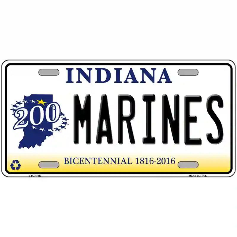 Indiana Marines Novelty Metal License Plate image
