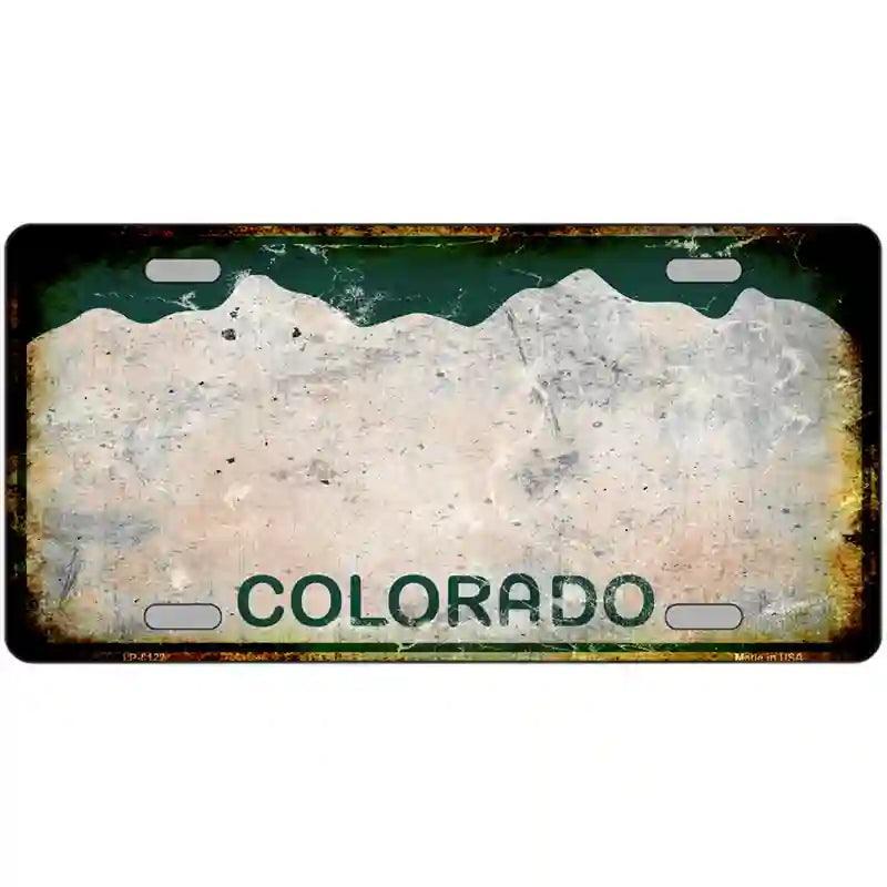 Colorado State Rusty Novelty Metal License Plate image