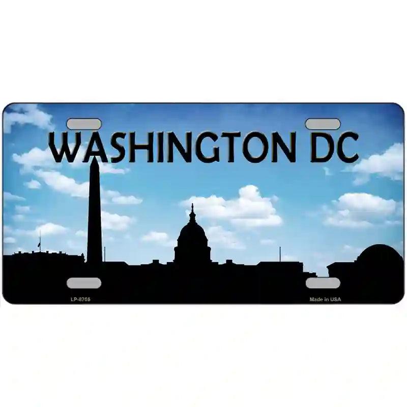 Washington DC Silhouette Metal Novelty License Plate image