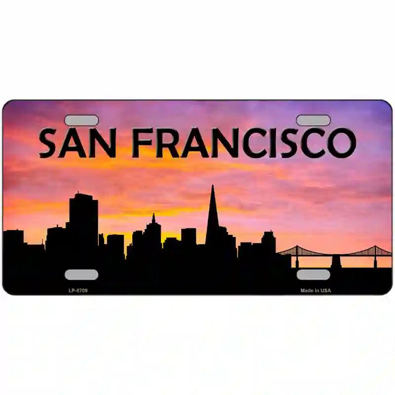 San Francisco Silhouette Metal Novelty License Plate image