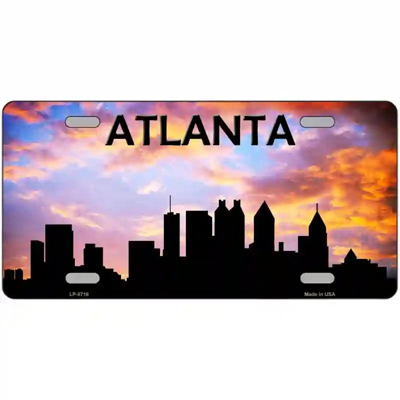 Atlanta Silhouette Metal Novelty License Plate image