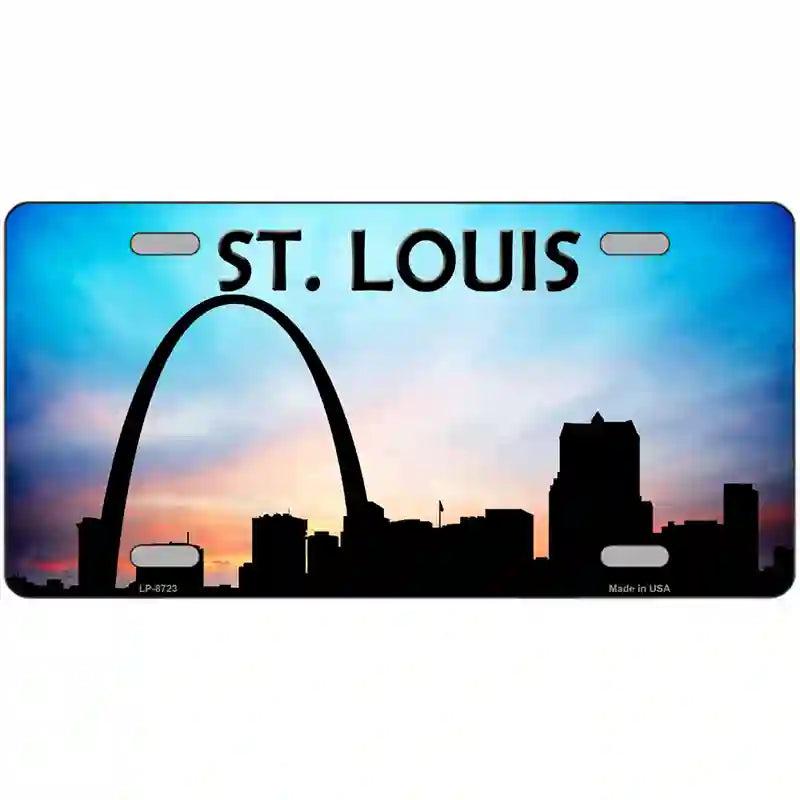 St Louis Silhouette Metal Novelty License Plate image