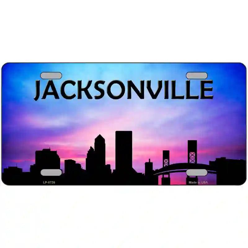 Jacksonville Silhouette Metal Novelty License Plate image