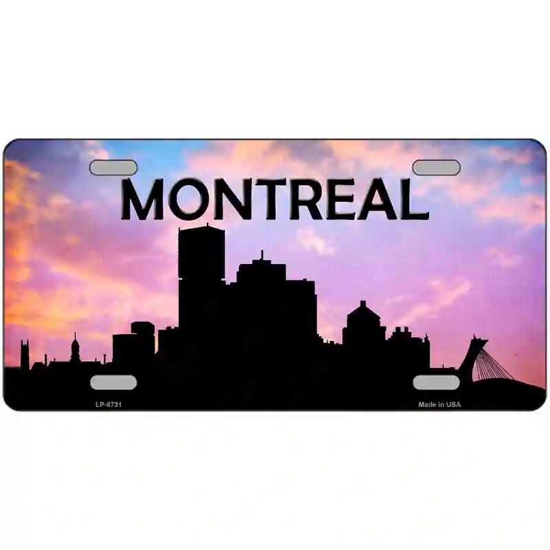 Montreal Silhouette Metal Novelty License Plate image