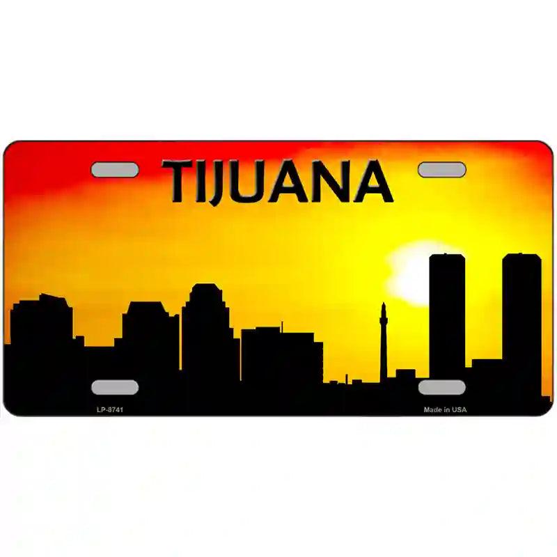 Tijuana Silhouette Metal Novelty License Plate image