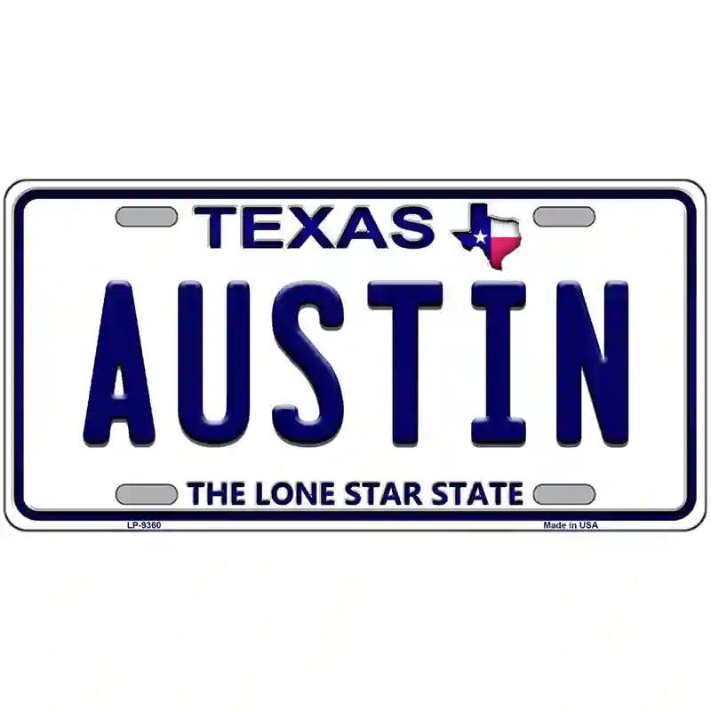 Austin Texas Novelty Metal License Plate image