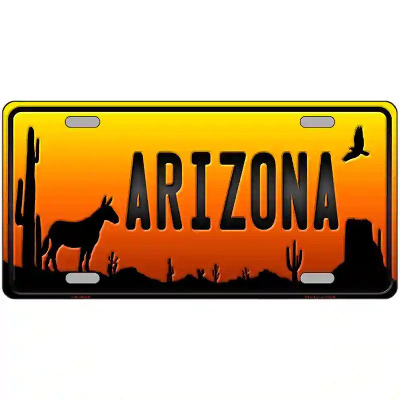 Donkey Arizona Scenic Novelty Metal License Plate