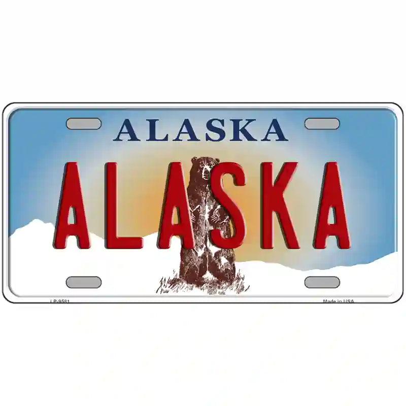 Alaska State Novelty Metal License Plate image