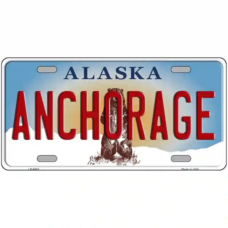 Anchorage Alaska State Novelty Metal License Plate image