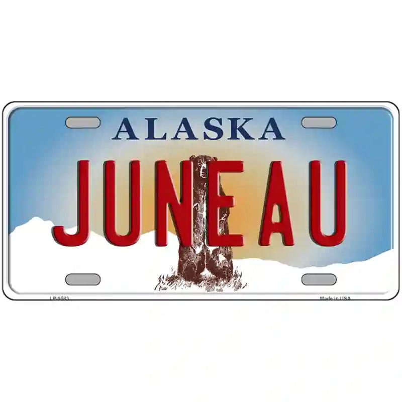 Juneau Alaska State Novelty Metal License Plate image