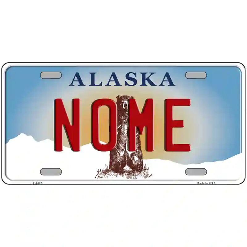 Nome Alaska State Novelty Metal License Plate image