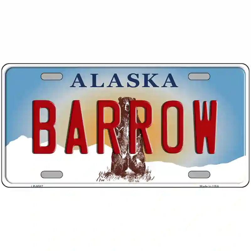 Barrow Alaska State Novelty Metal License Plate image