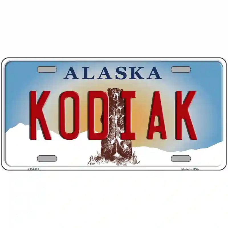 Kodiak Alaska State Novelty Metal License Plate image