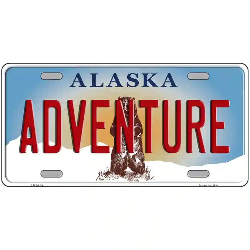 Adventure Alaska State Novelty Metal License Plate image