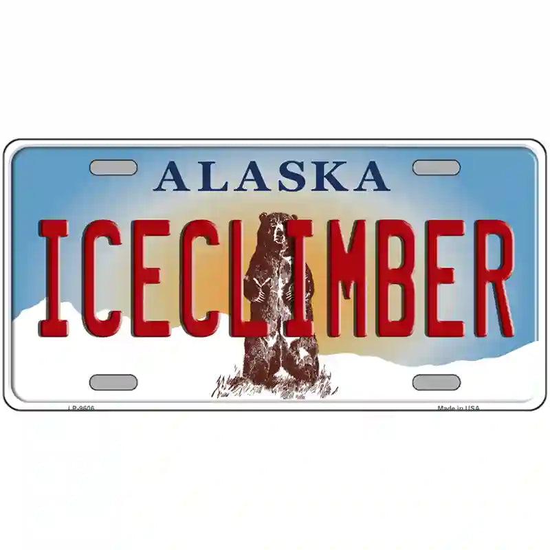 Ice Climber Alaska State Novelty Metal License Plate image