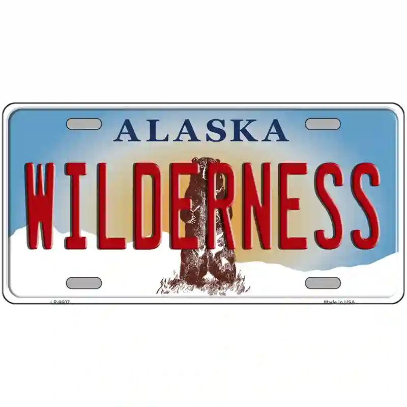 Wilderness Alaska State Novelty Metal License Plate image