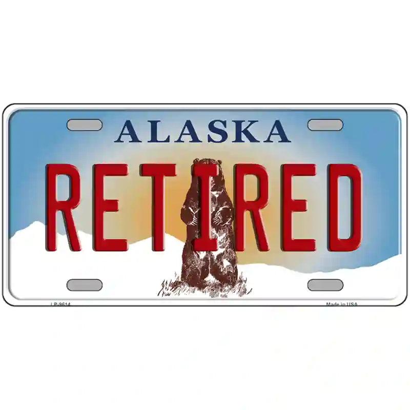 Retired Alaska State Novelty Metal License Plate image