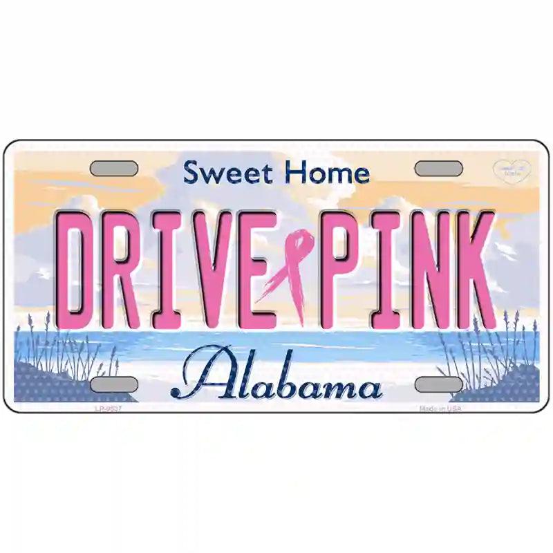 Drive Pink Alabama Novelty Metal License Plate image