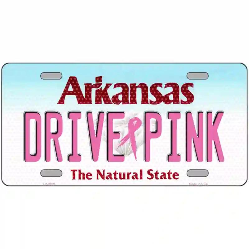 Drive Pink Arkansas Novelty Metal License Plate image