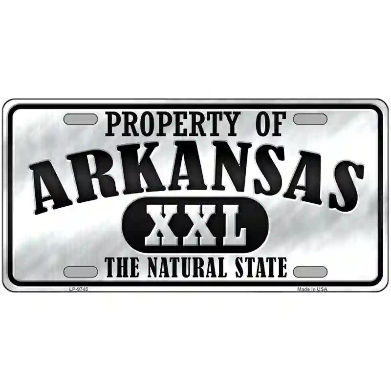 Property Of Arkansas Novelty Metal License Plate image