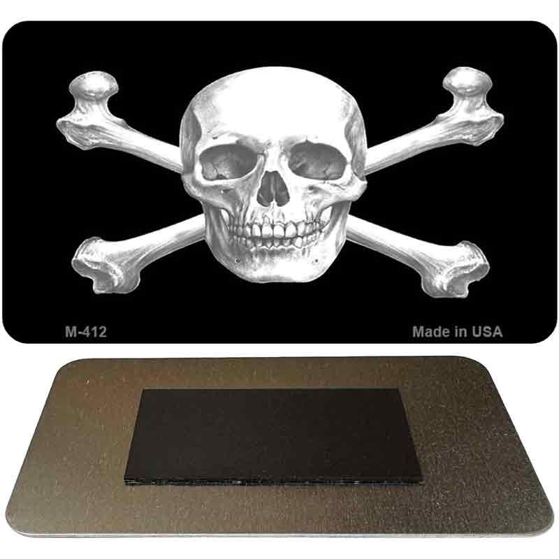 Skull and Crossbones Novelty Metal Magnet M-412 image