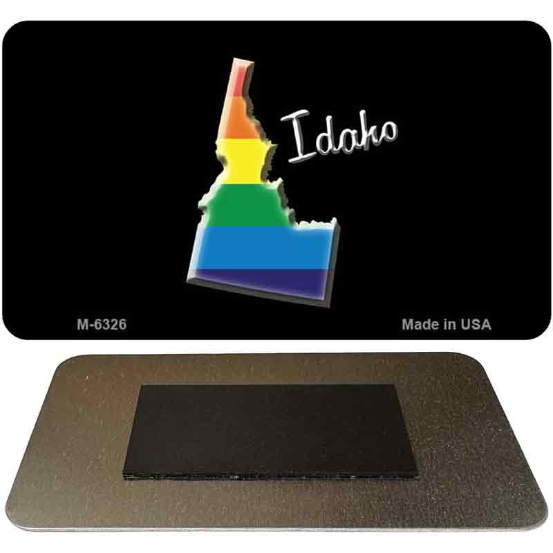 Idaho State Outline Rainbow Novelty Metal Magnet M-6326 image