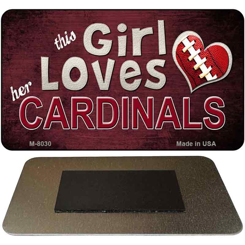 This Girl Loves Her Cardinals Novelty Metal Magnet M-8030 image