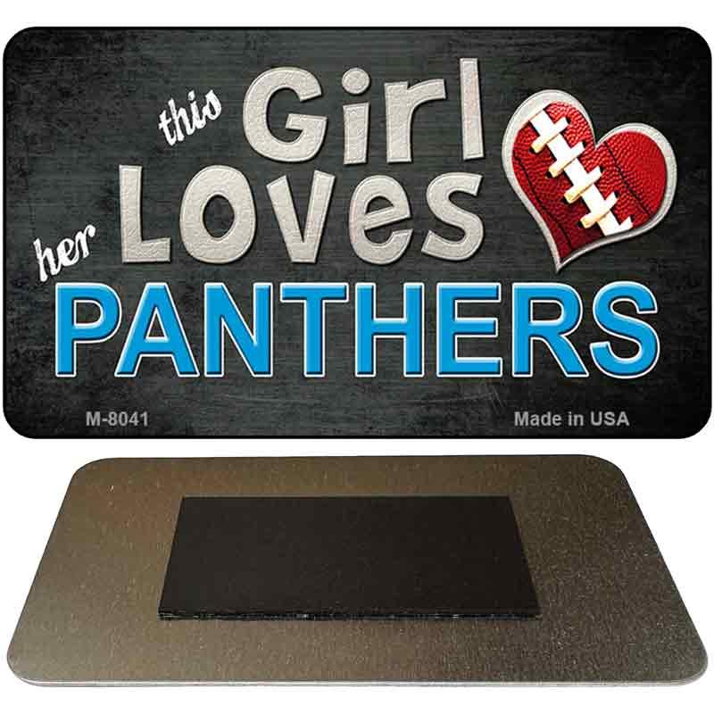 This Girl Loves Her Panthers Novelty Metal Magnet M-8041 image