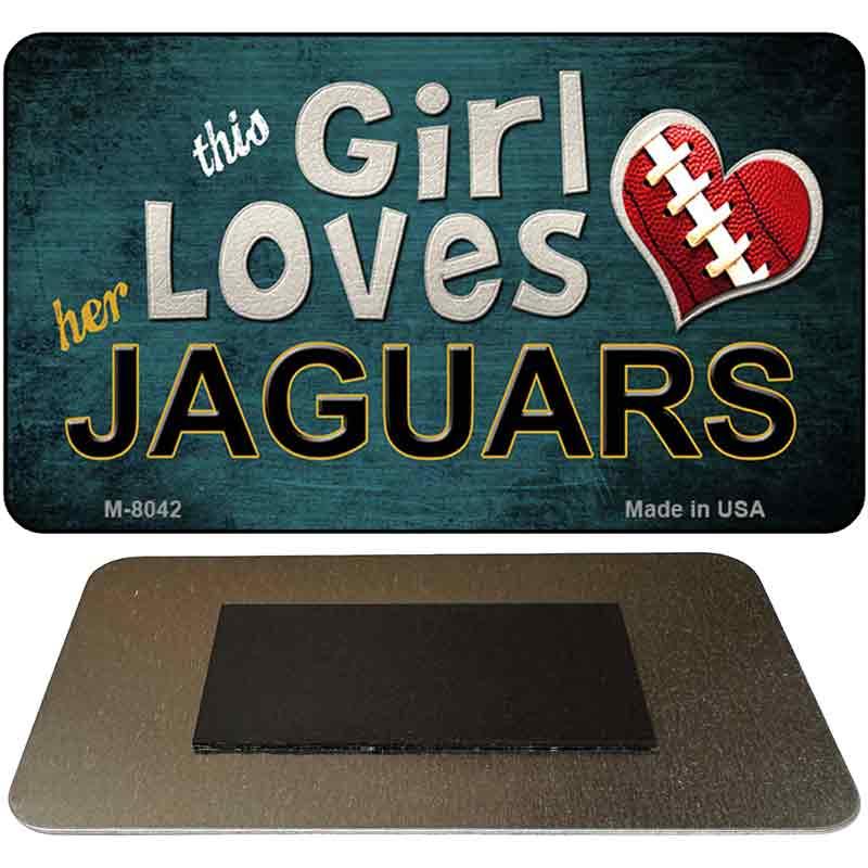 This Girl Loves Her Jaguars Novelty Metal Magnet M-8042 image