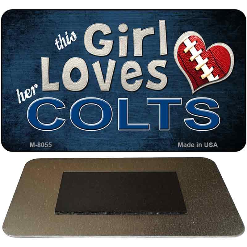 This Girl Loves Her Colts Novelty Metal Magnet M-8055 image